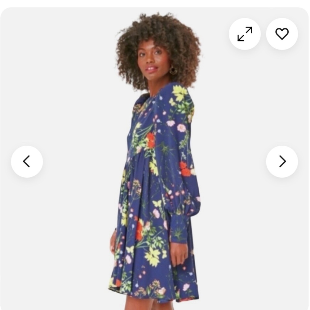 Pomander Place Blue Floral Long Sleeve Dress
